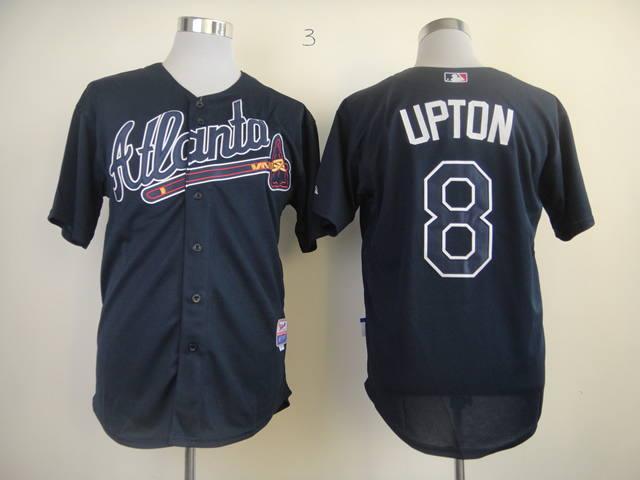 Men Atlanta Braves #8 Upton Blue MLB Jerseys->atlanta braves->MLB Jersey